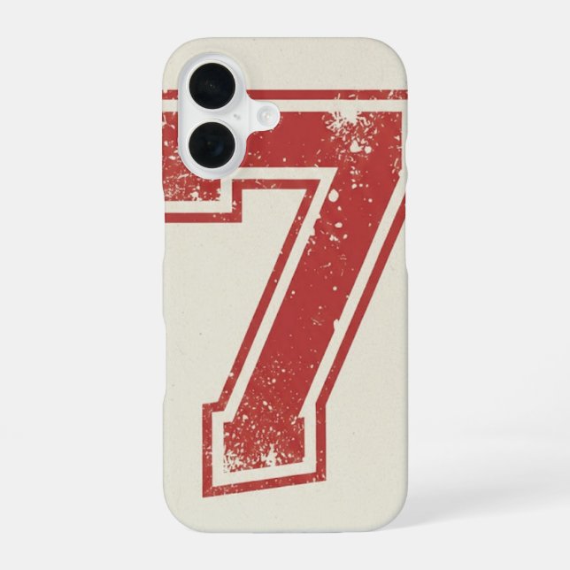 Coque iPhone 16 numéro sept chanceux (Verso)