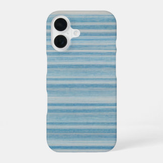 Coque iPhone 16 Ocean Blue Watercolor Stripe Phone Case