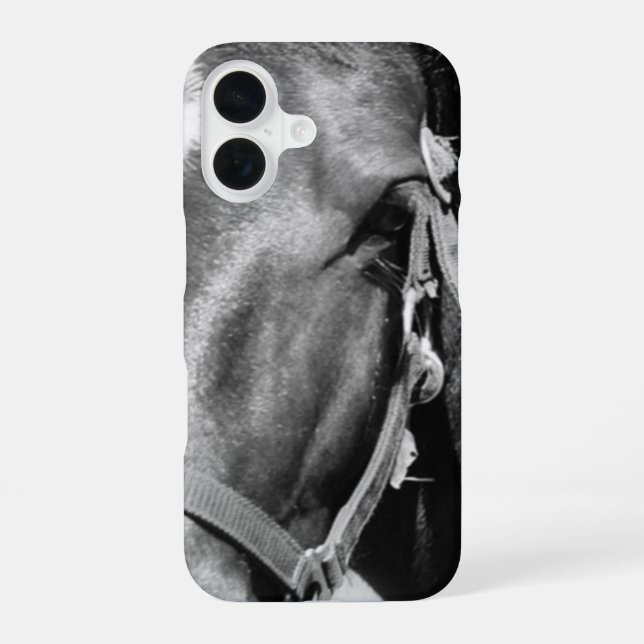 Coque iPhone 16 Oeil de cheval rapproché (Verso)