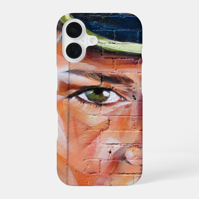 Coque iPhone 16 oeil de chica en brique (Verso)