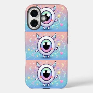 Coque iPhone 16 Œil Mauvais Kawaii avec Aura Magique