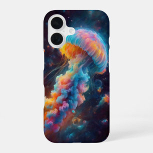 Coque iPhone 16 Oeuvre de méduse cosmique