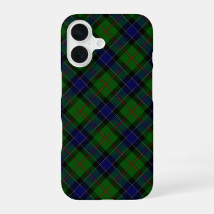 Coque iPhone 16 Ogilvie tartan bleu vert plaid