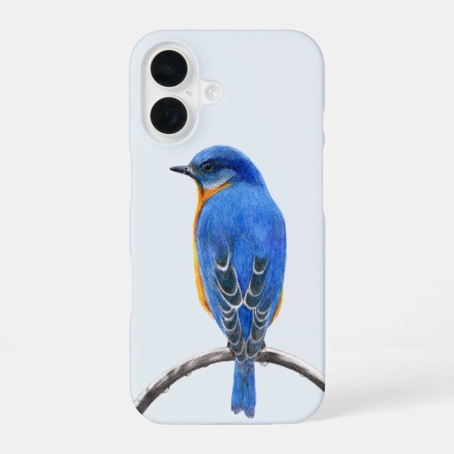 Coque iPhone 16 Oiseau bleu (Verso)