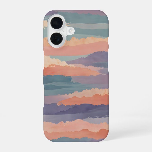 Coque iPhone 16 Ondes Horizon Doux (Verso)