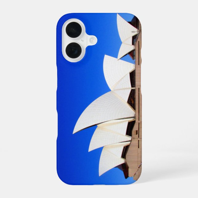 Coque iPhone 16 opéra de sydney bleu (Verso)