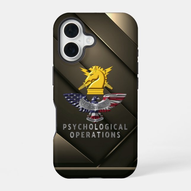 Coque iPhone 16 Opérations psychologiques PSYOPS  (Verso)