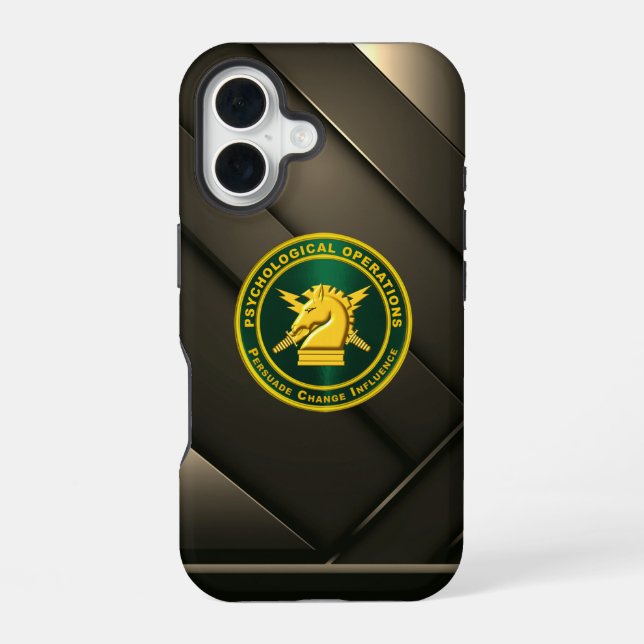 Coque iPhone 16 Opérations psychologiques PSYOPS  (Verso)