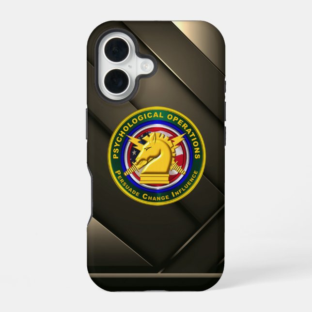 Coque iPhone 16 Opérations psychologiques PSYOPS  (Verso)