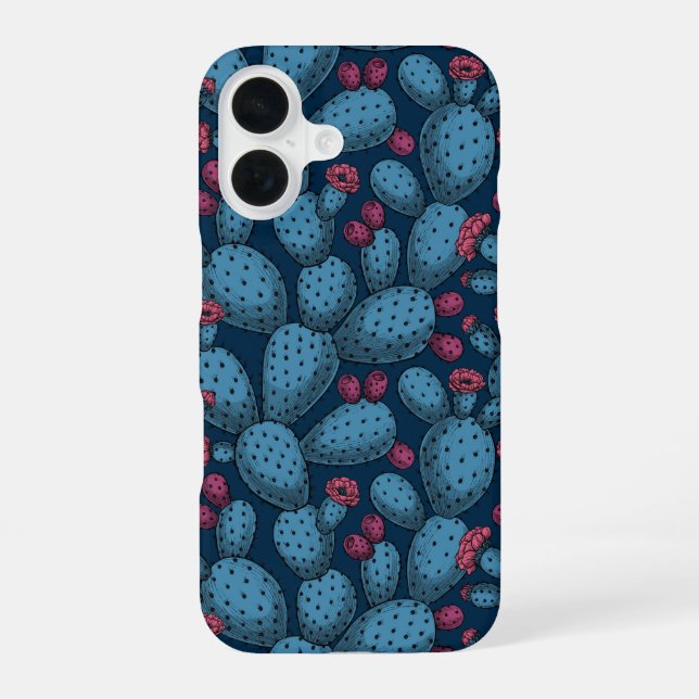 Coque iPhone 16 Opuntie de floraison (Verso)