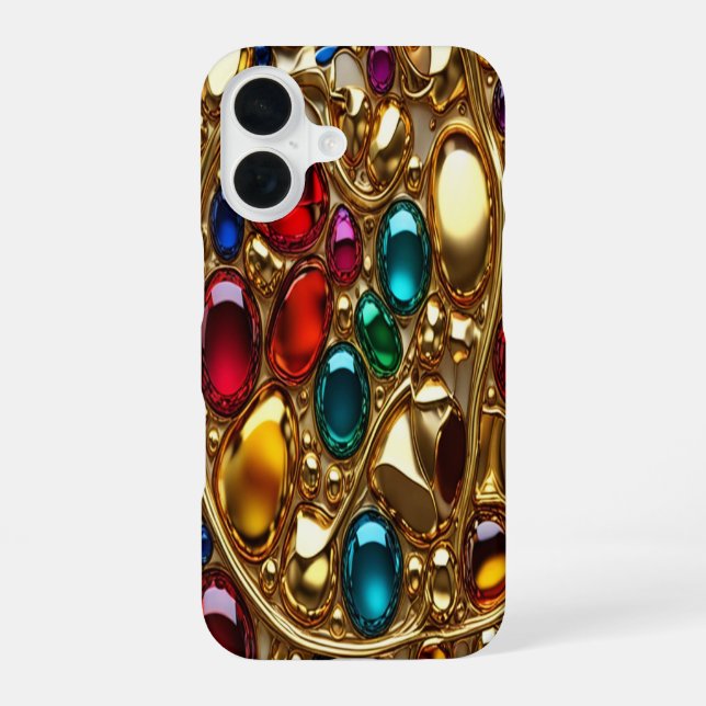 Coque iPhone 16 Or & Bijoux #42 - Coques pour iPhone (Verso)