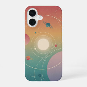 Coque iPhone 16 Orbites planétaires vintage