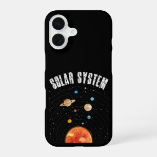 Coque iPhone 16 Orbites vintages des planètes Amateur d'astronomie