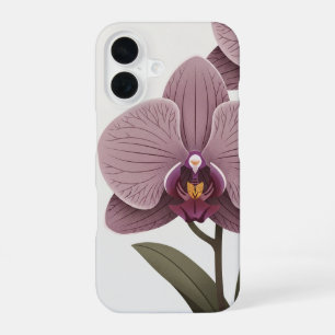 Coque iPhone 16 Orchidée Géométrique Vintage