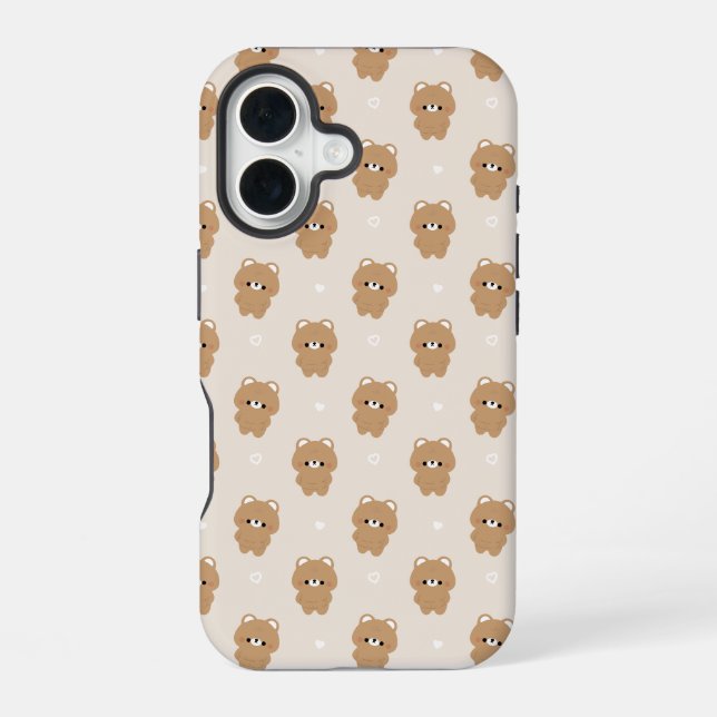 Coque iPhone 16 Ours Brown Chonky (Verso)