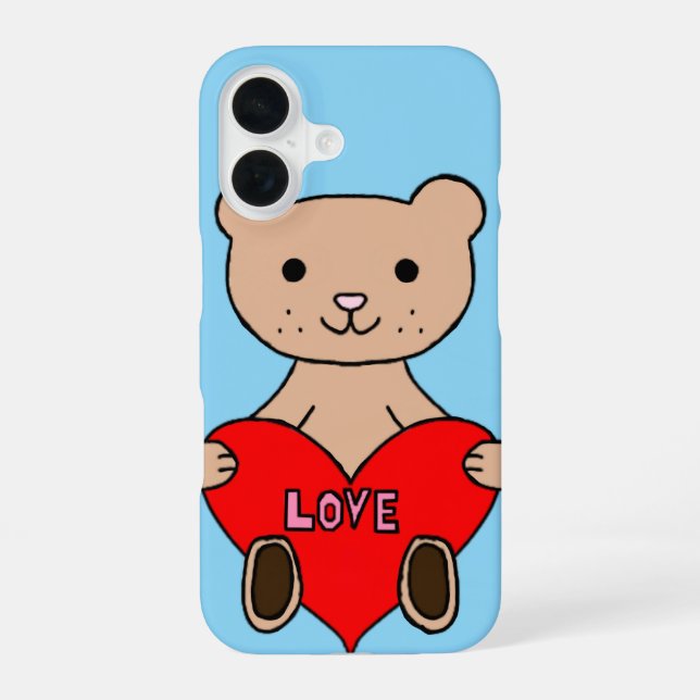 Coque iPhone 16 Ours mignon  (Verso)