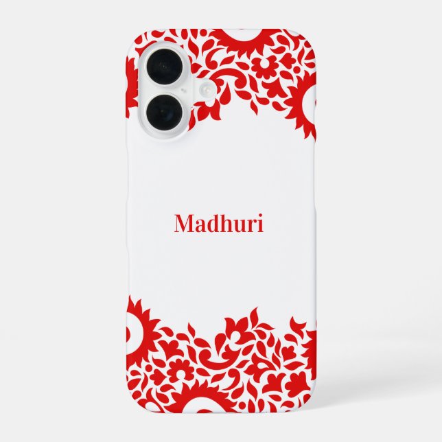 Coque iPhone 16 Paisleys indien (Verso)