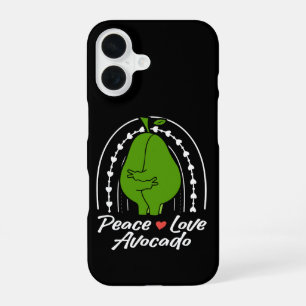Coque iPhone 16 Paix Amour Avocat Drôle Rétro Amoureux d'Avocat