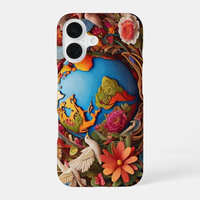 COQUE iPhone 16 PAIX MONDIALE (Verso)