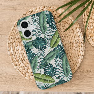 Coque iPhone 16 Palm Botanique Tropical Feuille Motif