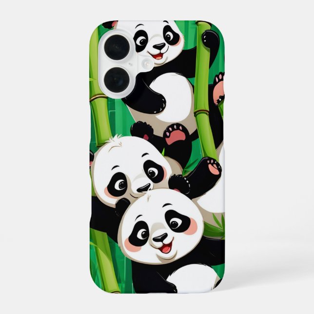 Coque iPhone 16 Panda Bambou (Verso)