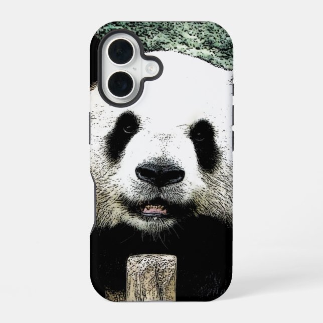 Coque iPhone 16 Panda Pop Art (Verso)