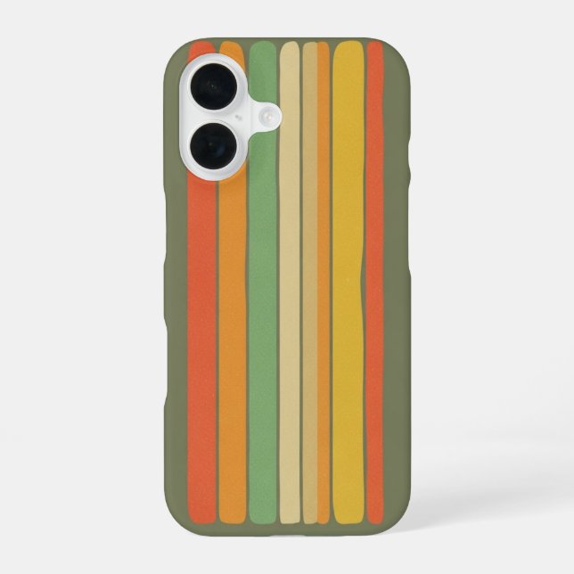 Coque iPhone 16 Panneau à Bandes Verticales (Verso)
