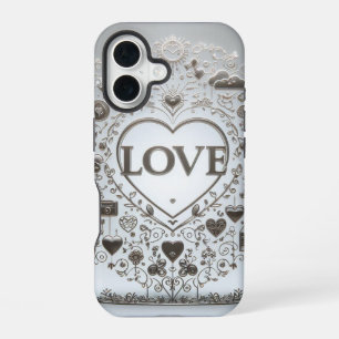 Coque iPhone 16 Panneau d'amour Crystal Clear