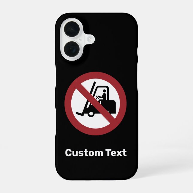 Coque iPhone 16 Panneau sans chariots élévateurs (Verso)