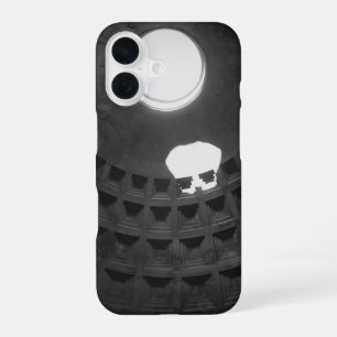 Coque iPhone 16 Panthéon Lumière Crâne Rome Italie Noir et Blanc