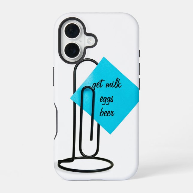 Coque iPhone 16 Papier note adhésif (Verso)