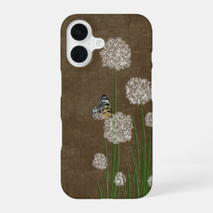 Coque iPhone 16 Papillon Tree Nymph sur une fleur blanche