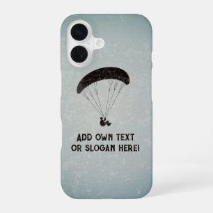 Coque iPhone 16 Parapente flottant sous la voilure slogan / texte