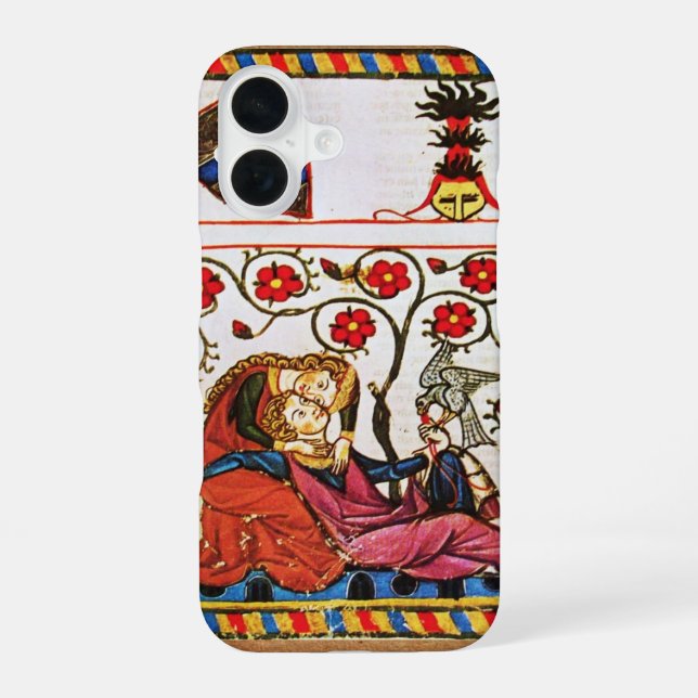 COQUE iPhone 16 PARCHEMIN MONOGRAMME AMOUR ÉTERNEL (Verso)