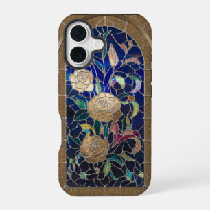 Coque iPhone 16 Parties scintillant d'or en verre teint iPhone 16 
