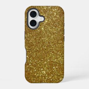Coque iPhone 16 Parties scintillant or