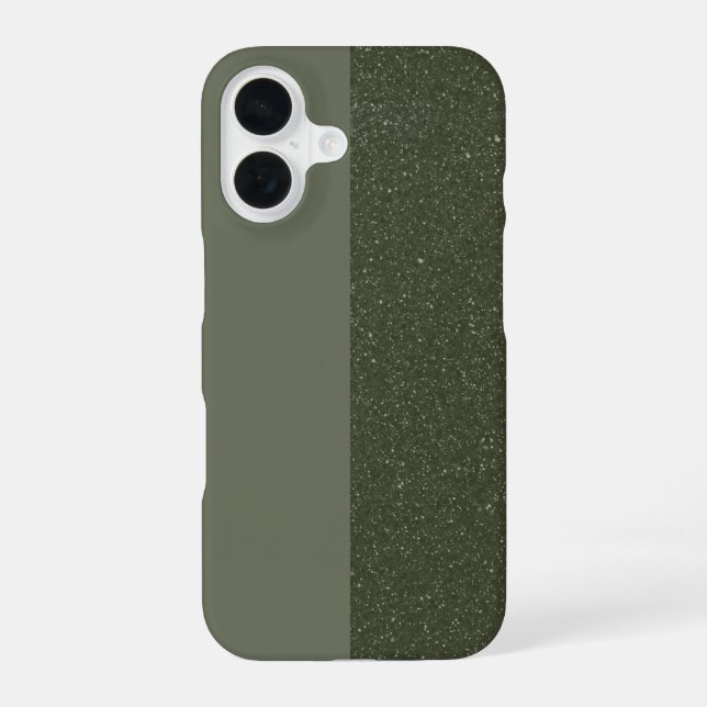 Coque iPhone 16 Parties scintillant personnalisable et Matte Moss  (Verso)
