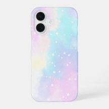 Pastel Cloudy Sky with Stars Dreamy Design