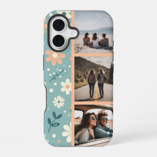 Coque iPhone 16 Pastel Garden Delight Photo Collage