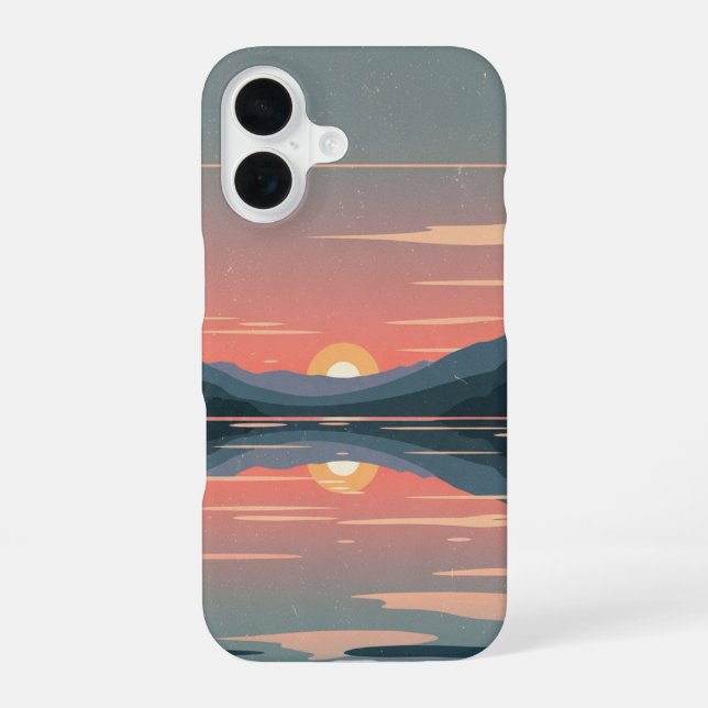Coque iPhone 16 Pastel Retro Lake (Verso)
