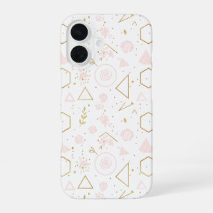 Coque iPhone 16 Pastel rose Floral Patton sans Seamless