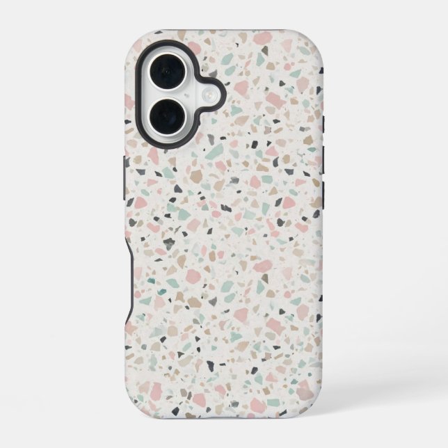 Coque iPhone 16 Pastel Terrazzo Speckle Pattern Case (Verso)