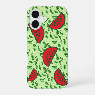 Coque iPhone 16 Pastèque Juteuse & Feuille