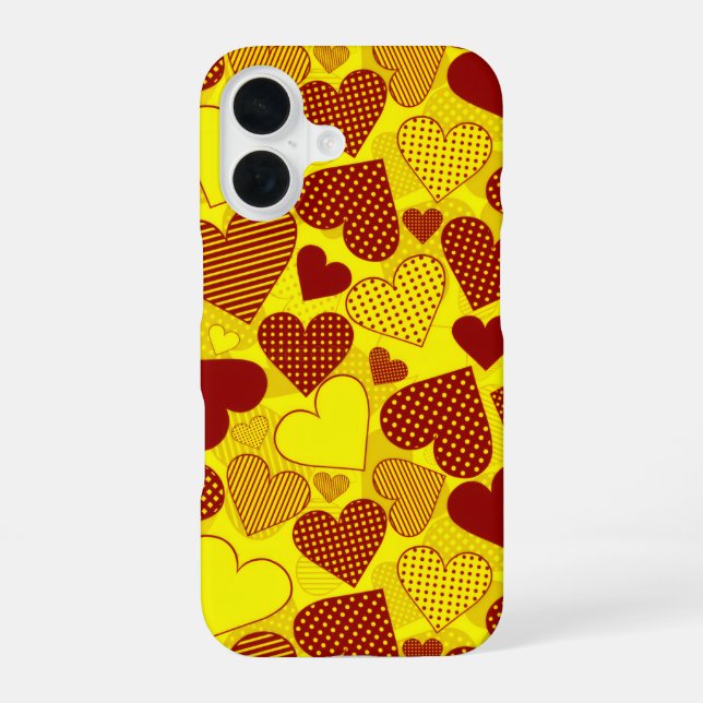 Coque iPhone 16 'Patchworks du CŒUR' (Verso)