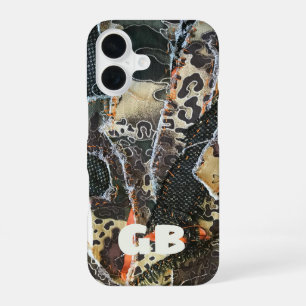 Coque iPhone 16 Pâtes léopards posters de animaux Monogrammes