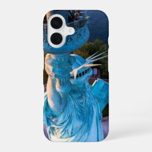 Coque iPhone 16 Paysage de New York, Flambeau de la Statue de la L