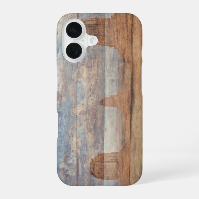 Coque iPhone 16 Paysage désertique Buttes de grès et ciel céleste (Verso)