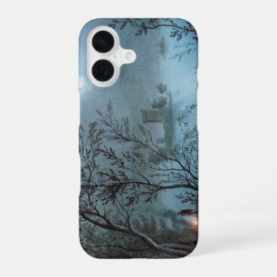 COQUE iPhone 16 PAYSAGE NOCTURNE ROMANTIQUE EN BLEU