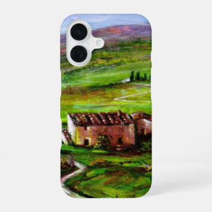 COQUE iPhone 16 PAYSAGE TOSCANE AUX COLLINES VERTES