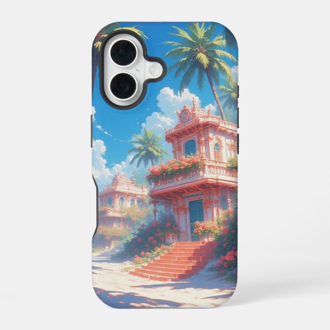 Coque iPhone 16 Paysage tropical (Verso)